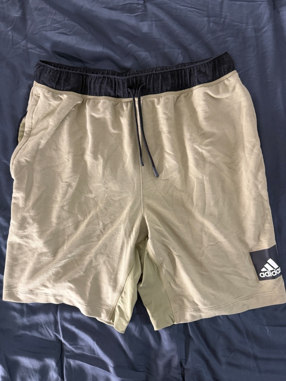 adidas Men's Olive Shorts with Black Waistband